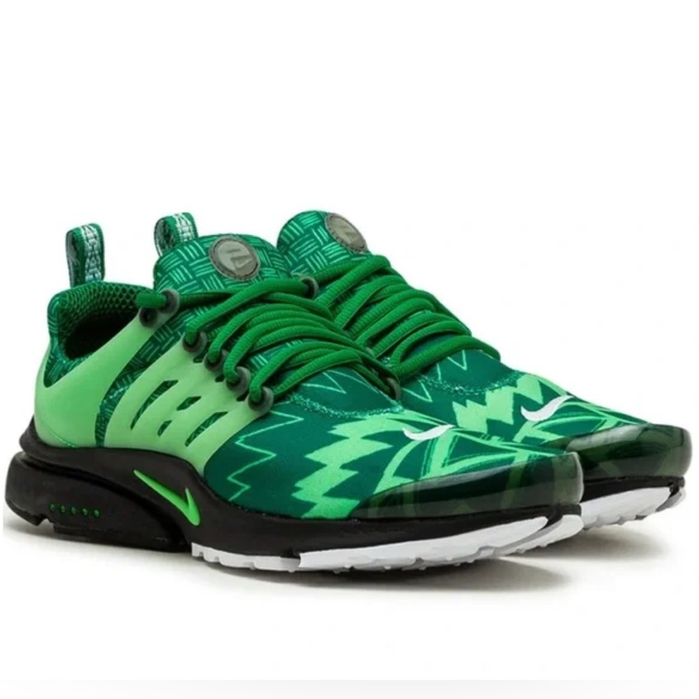 Nike Air Presto Naija Pine Green Strike Black Shoe Sneaker- SZ L Men 11-13 - EUC